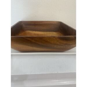 Gourgous Square-Shaped Serving Bowl, Wooden Salad Bowl / Serving Tray
